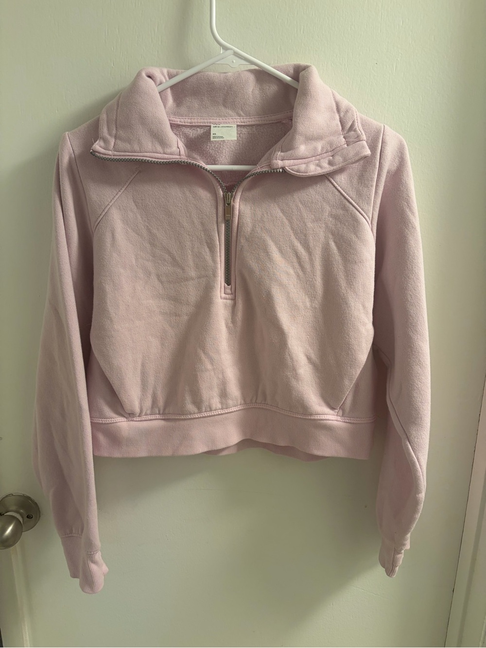 All in Motion Light Pink Half Zip Cropped Sweatshirt Size XS